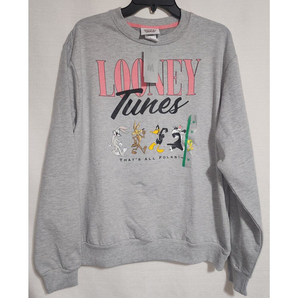 looney tunes '' That's All folks'' sweatshirt medium women's